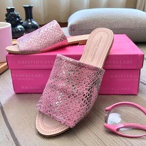 Chinese Laundry by Kristin Cavallari-NEW size 8 Bahiti sandal pink snake leather